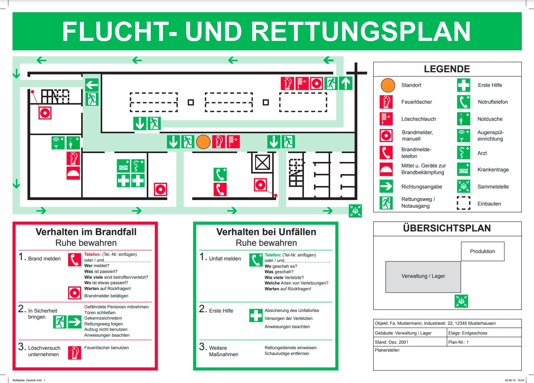 Flucht und Rettungsplan erstellen