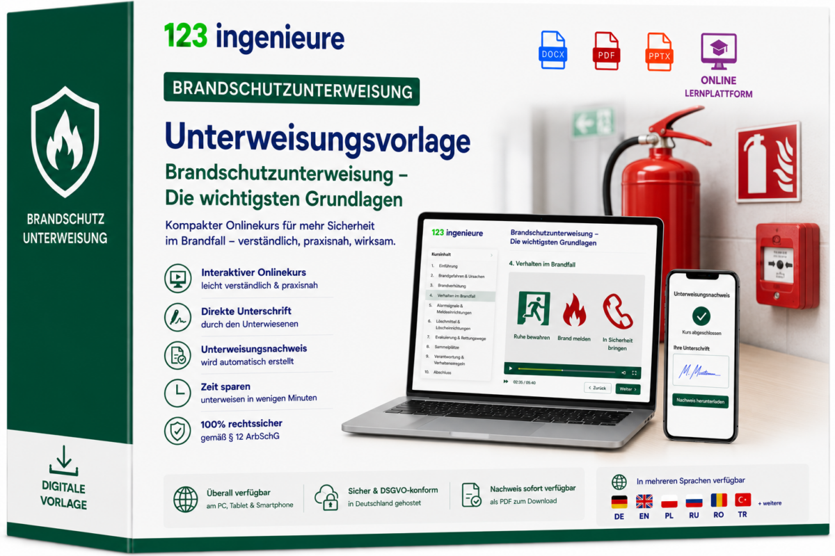 Brandschutzunterweisung online vorlage muster unterweisungsnachweis