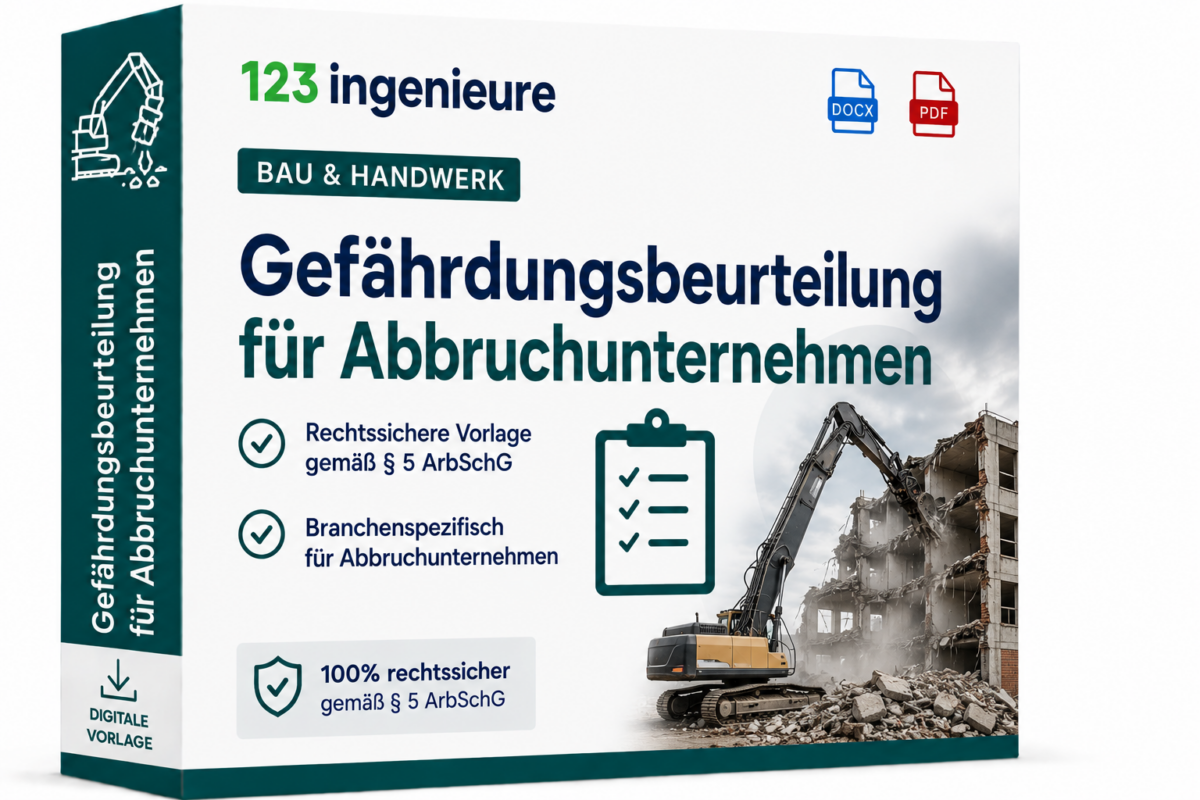 Gefaehrdungsbeurteilung Abbruch Rückbau Vorlage Muster