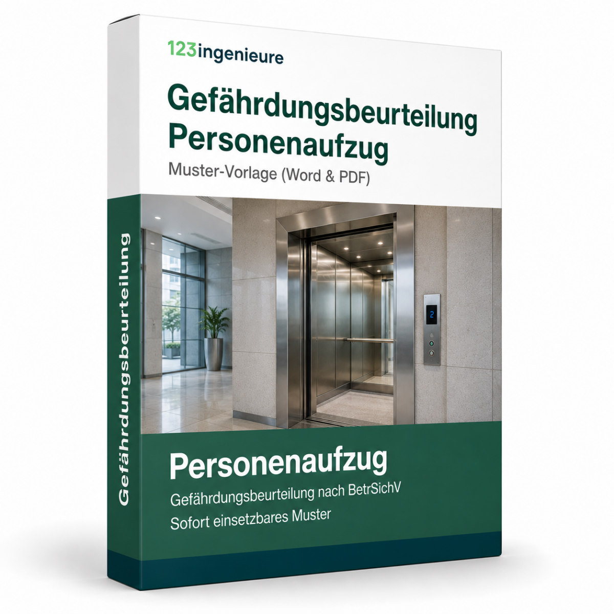 Gefährdungsbeurteilung Personenaufzug – Muster, Vorlage, Word und PDF für den sicheren Betrieb von Personenaufzügen.