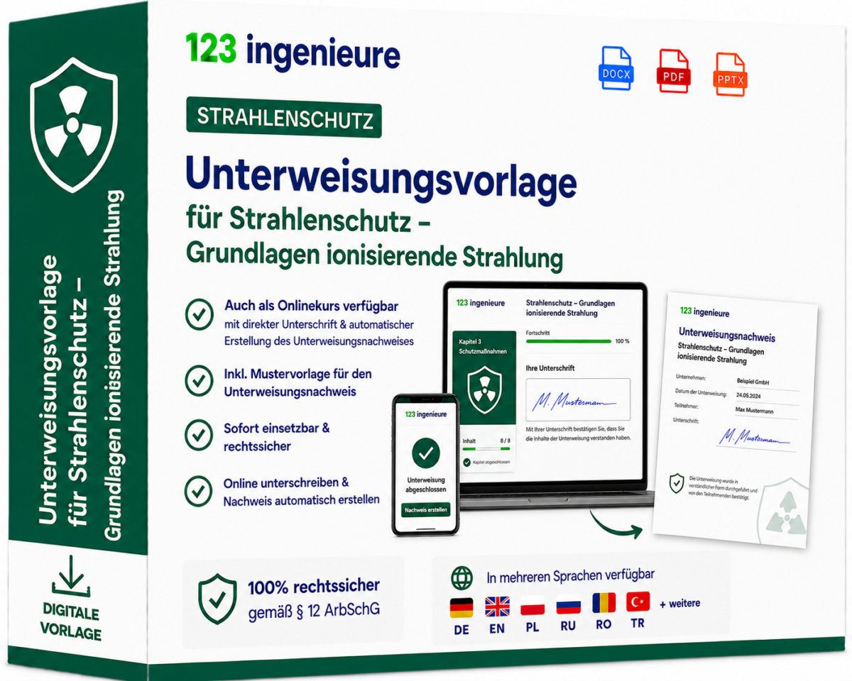 Strahlenschutzunterweisung online Grundlagen ionisierende Strahlung Unterweisungsnachweis