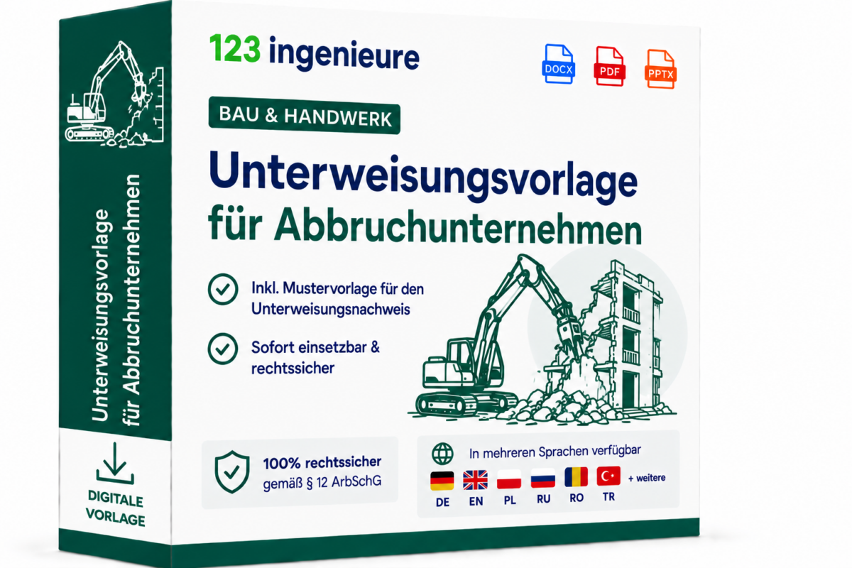 Unterweisungsvorlage Abbruch Rückbau Muster