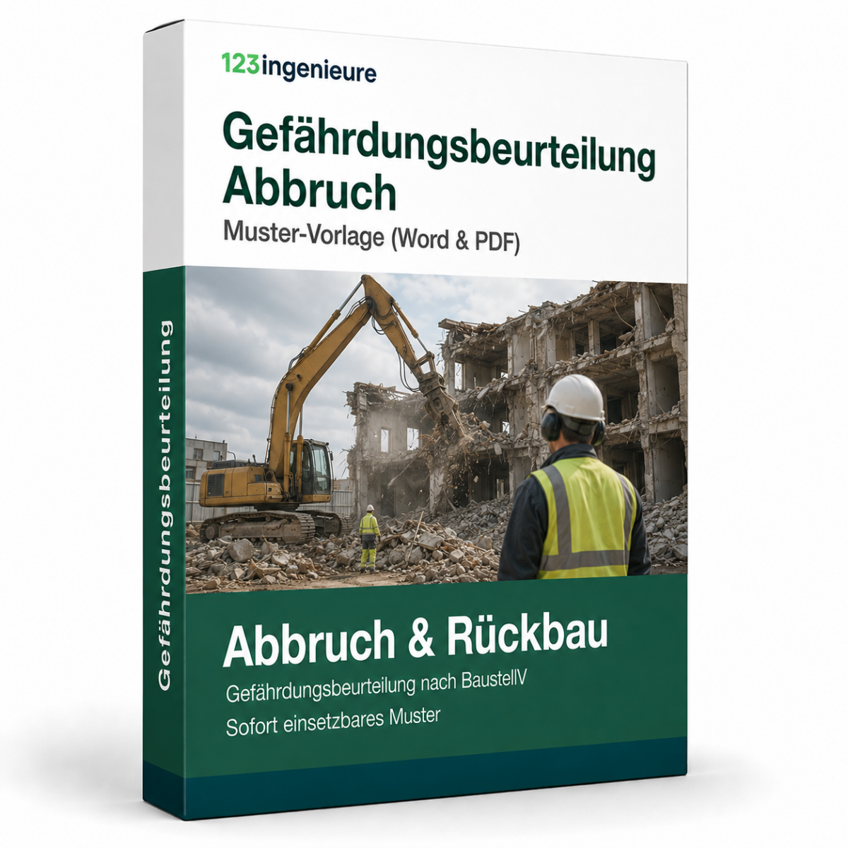 Gefährdungsbeurteilung Abbruch – Muster, Vorlage, Word und PDF für Abbruch- und Rückbauarbeiten.