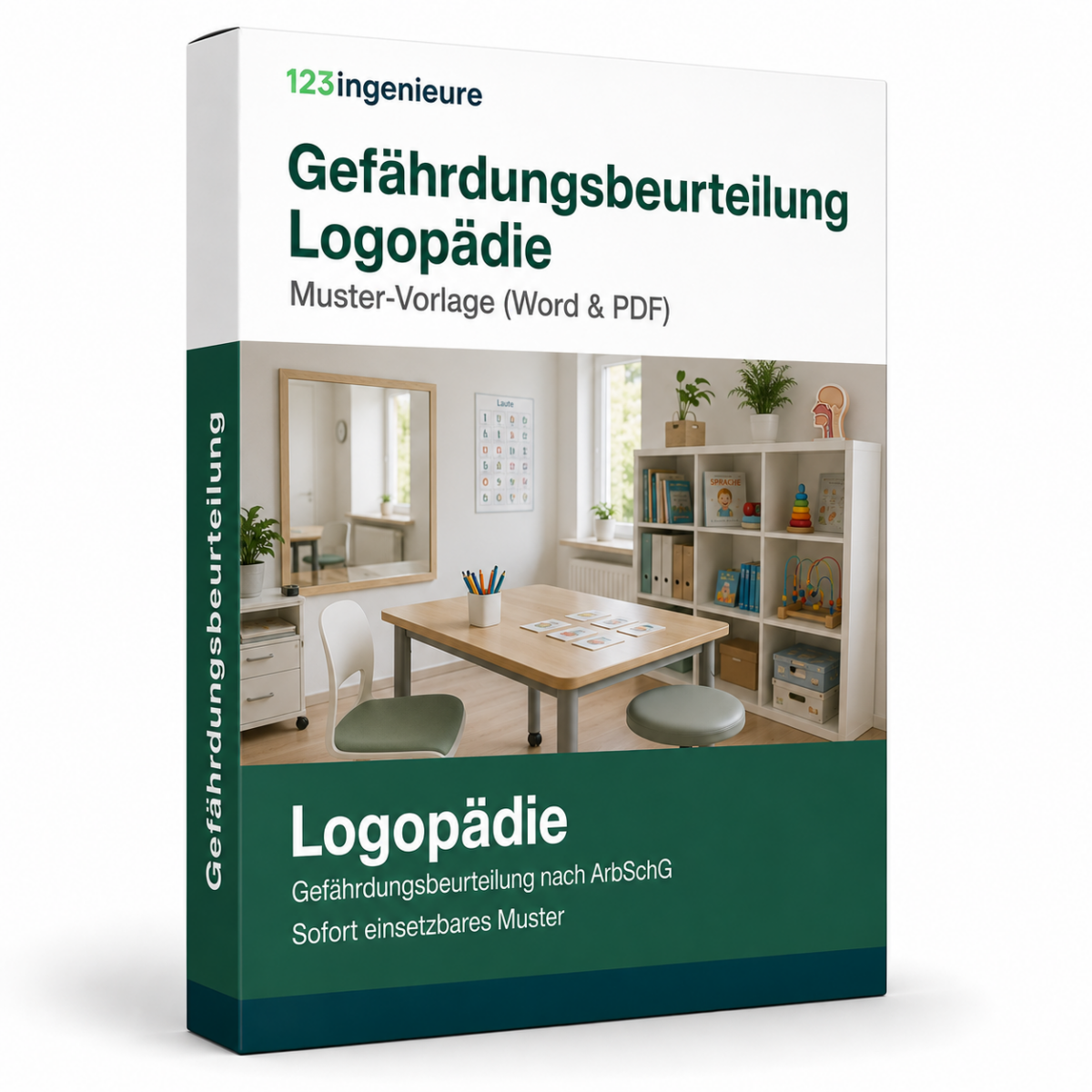 Gefährdungsbeurteilung Logopädie – Muster, Vorlage, Word und PDF für die rechtssichere Dokumentation.