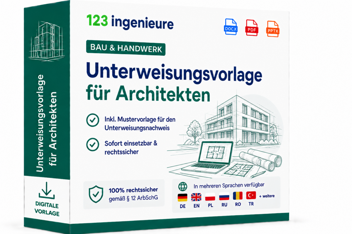 Unterweisung Vorlage Muster Architekt