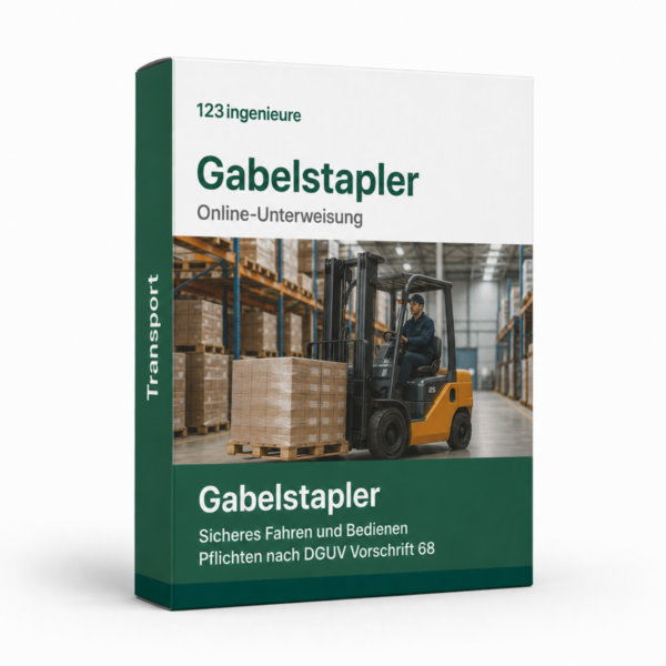 Unterweisung Gabelstapler – Software, Muster und Vorlage für die sichere Bedienung von Flurförderzeugen.