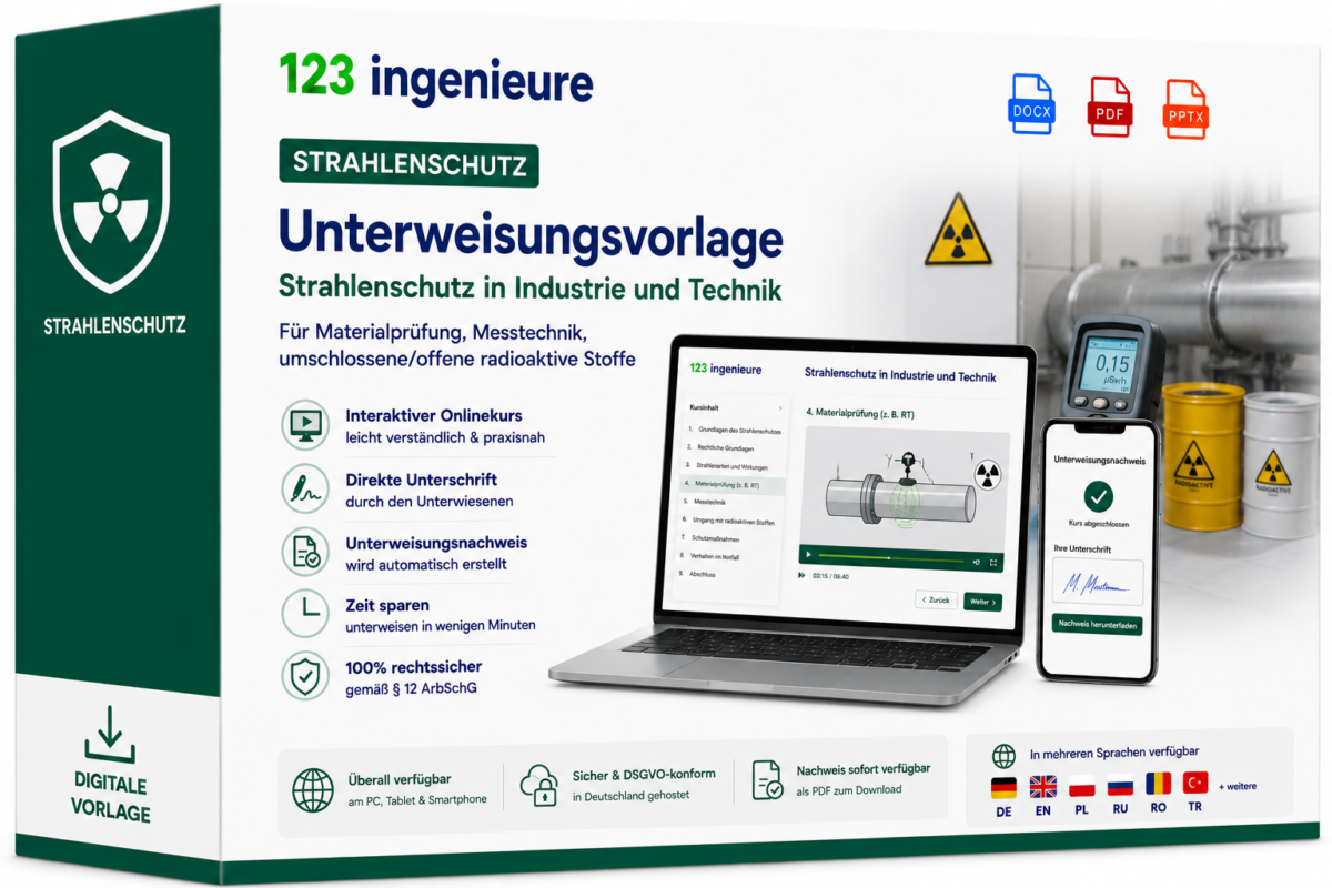 Unterweisung Strahlenschutz online Industrie und technik
