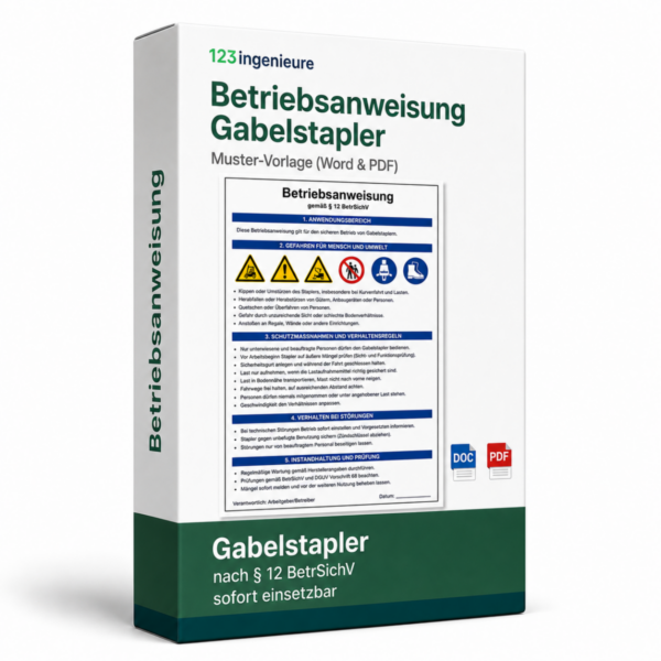 Betriebsanweisung Gabelstapler Muster Vorlage als Word und PDF