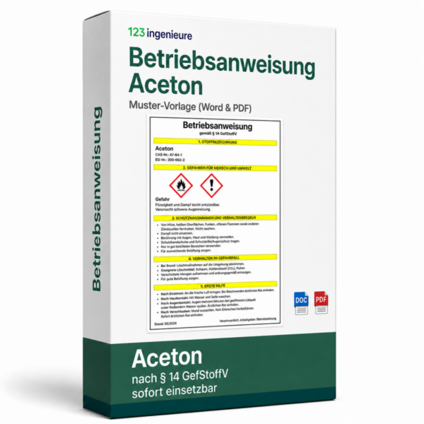 Betriebsanweisung Aceton Muster Vorlage als Word und PDF