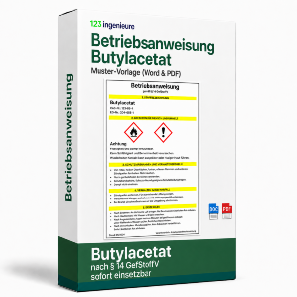 Betriebsanweisung Butylacetat Muster Vorlage als Word und PDF
