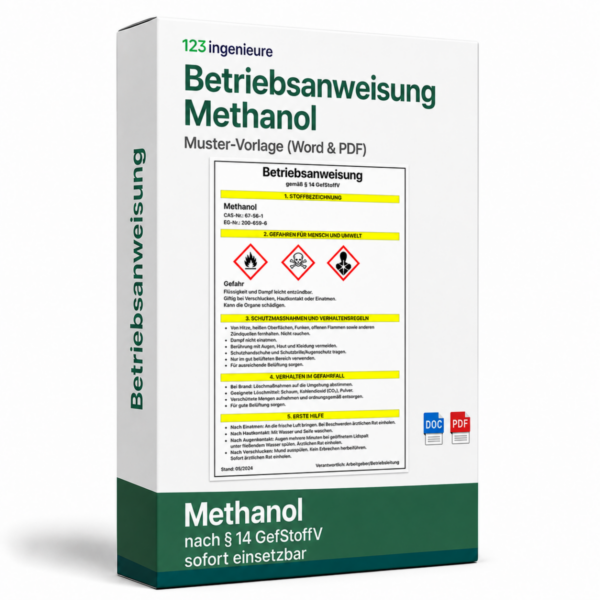 Betriebsanweisung Methanol Muster Vorlage als Word und PDF
