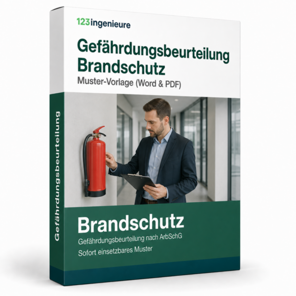 Gefährdungsbeurteilung Brandschutz – Muster, Vorlage, Word und PDF für den betrieblichen Brandschutz.